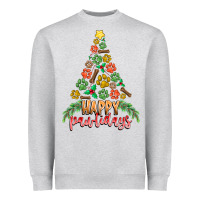 Paw Print Christmas Tree Heavyweight Sweatshirt | Teevron