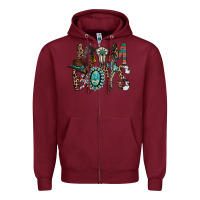 Burgundy mom of boys Zipper Hoodie - RacoonDesign