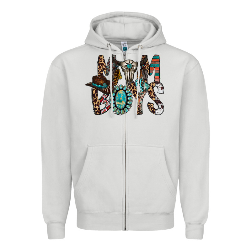 Mom Of Boys Zipper Hoodie by RacoonDesign | Teevron