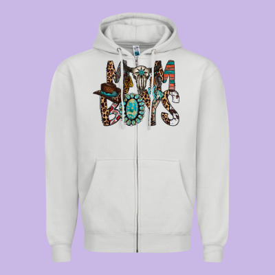Mom Of Boys Zipper Hoodie Designed By Racoondesign