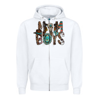 White mom of boys Zipper Hoodie - RacoonDesign