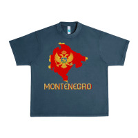 Midnight Navy Montenegrin Flag  Montenegro Urban Heavy Tee - trangStudio