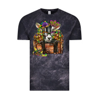 Cloud Black mardi gras goat Vintage Tee - CowGirlArtShop