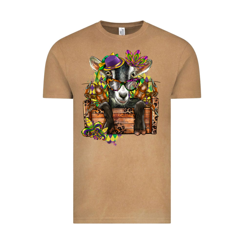 Mardi Gras Goat Vintage Tee by CowGirlArtShop | Teevron