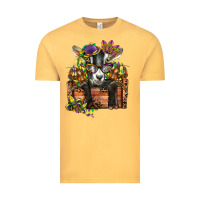Vintage Mustard mardi gras goat Vintage Tee - CowGirlArtShop