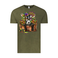 Vintage Olive mardi gras goat Vintage Tee - CowGirlArtShop