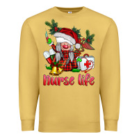 Antique Gold christmas nurse life gnome Premium Sweatshirt - BarkalooDesign