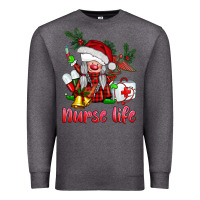 Charcoal Heather christmas nurse life gnome Premium Sweatshirt - BarkalooDesign