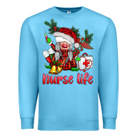 Ocean Blue christmas nurse life gnome Premium Sweatshirt - BarkalooDesign