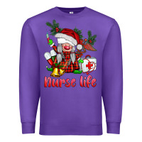 Purple christmas nurse life gnome Premium Sweatshirt - BarkalooDesign
