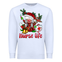 White christmas nurse life gnome Premium Sweatshirt - BarkalooDesign
