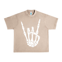 French Oak halloween skeleton hand horns rock n roll music lover tank top Urban Heavy Tee - trangStudio