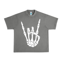 Tornado halloween skeleton hand horns rock n roll music lover tank top Urban Heavy Tee - trangStudio