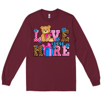 Burgundy love you more olivia Long Sleeve Tee - OliviaCreatesArt