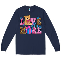 Navy love you more olivia Long Sleeve Tee - OliviaCreatesArt
