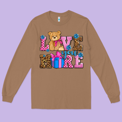 Love You More Olivia Long Sleeve Tee Designed By Oliviacreatesart