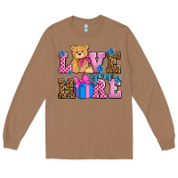 Toasted Coconut love you more olivia Long Sleeve Tee - OliviaCreatesArt