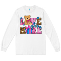 White love you more olivia Long Sleeve Tee - OliviaCreatesArt
