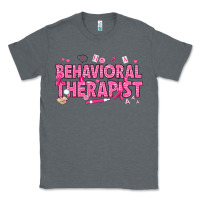 Charcoal Heather Breast Cancer behavioral therapist Classic Tee - texasbilliewilder