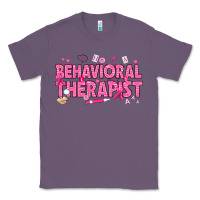 Lavender Breast Cancer behavioral therapist Classic Tee - texasbilliewilder