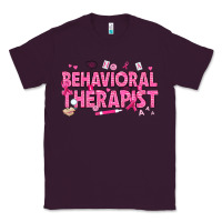 Plum Breast Cancer behavioral therapist Classic Tee - texasbilliewilder