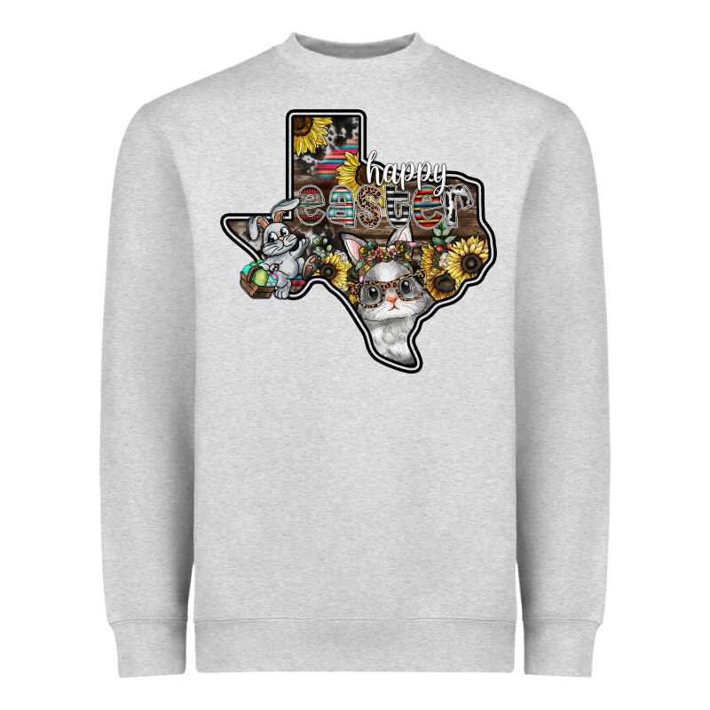 Happy Easter Texas Heavyweight Sweatshirt by CowhideDigitalArt | Teevron