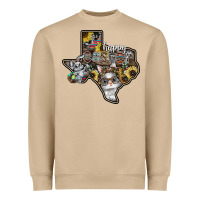 Mushroom Happy Easter Texas Heavyweight Sweatshirt - CowhideDigitalArt