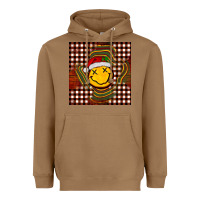 Toasted Coconut Christmas smiley face Heavyweight Hoodie - BarkalooDesign