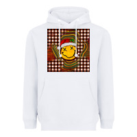 White Christmas smiley face Heavyweight Hoodie - BarkalooDesign