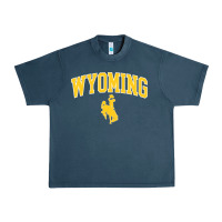 Midnight Navy Kids Wyoming Cowboys Apparel Fan Favorite Brown Arch Urban Heavy Tee - trangStudio