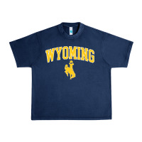 Navy Kids Wyoming Cowboys Apparel Fan Favorite Brown Arch Urban Heavy Tee - trangStudio