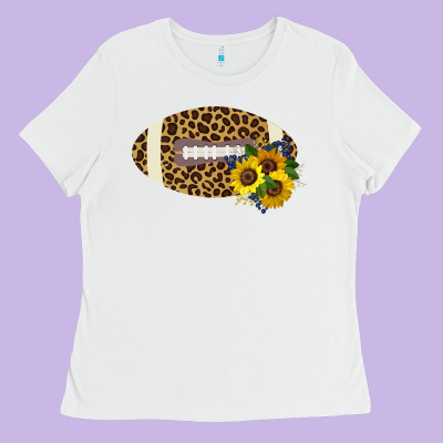 Leopard Print Footbal Ladies Tee Designed By Bettercallsaul