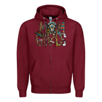 Burgundy mom of girls Zipper Hoodie - RacoonDesign