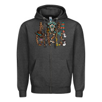 Charcoal Heather mom of girls Zipper Hoodie - RacoonDesign