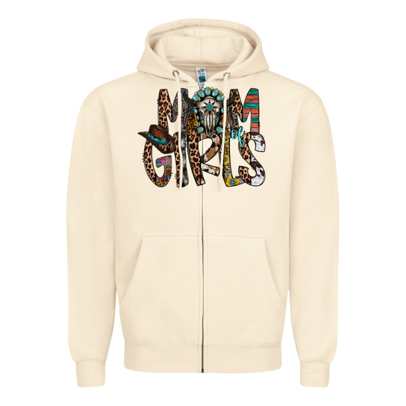 Mom Of Girls Zipper Hoodie by RacoonDesign | Teevron