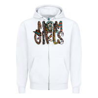 White mom of girls Zipper Hoodie - RacoonDesign