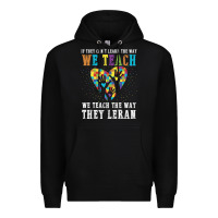 Black Autism Awareness Teacher Premium Hoodie - CowhideDigitalArt