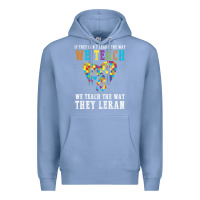 Colony Blue Autism Awareness Teacher Premium Hoodie - CowhideDigitalArt