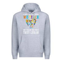 Heather Grey Autism Awareness Teacher Premium Hoodie - CowhideDigitalArt