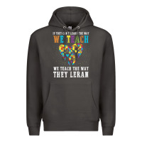 Smoke Autism Awareness Teacher Premium Hoodie - CowhideDigitalArt