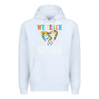 White Autism Awareness Teacher Premium Hoodie - CowhideDigitalArt