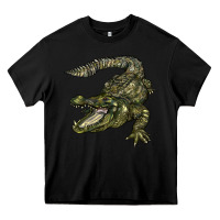 Black alligator Heavy Core Tee - BarkalooDesign