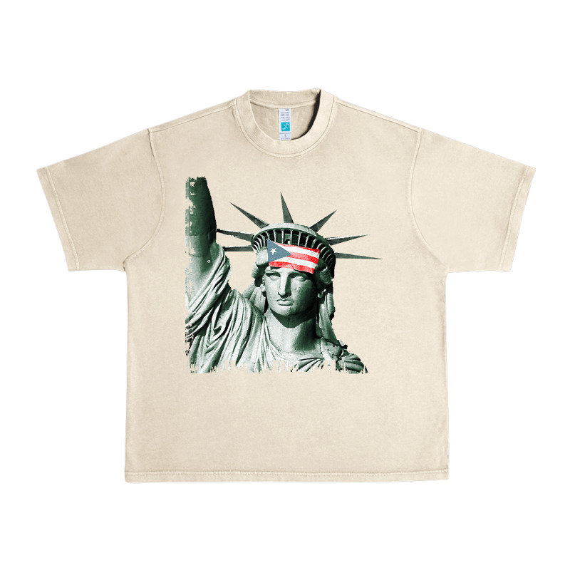 Puerto Rico Resiste Statue Of Liberty Puerto Rican Flag Urban Heavy Tee by trangStudio | Teevron