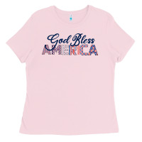 Bubblegum Pink God Bless America Ladies Tee - Bettercallsaul