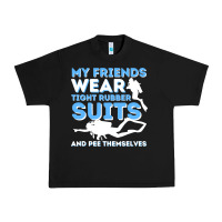 Black My Friends Wear Tight Rubber Suits  Scuba Diving & Diver Urban Heavy Tee - trangStudio