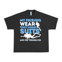Pigment Black My Friends Wear Tight Rubber Suits  Scuba Diving & Diver Urban Heavy Tee - trangStudio