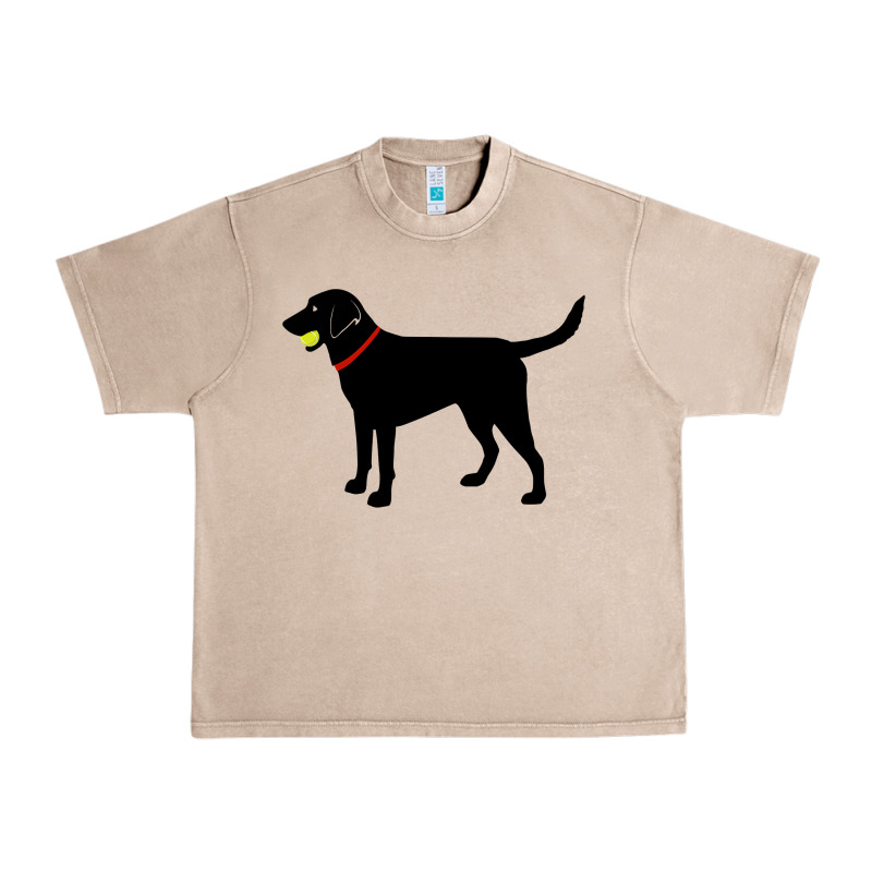 Labrador Retriever Fetch, Black Lab Play Ball Urban Heavy Tee by trangStudio | Teevron