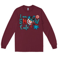 Burgundy i am snow cute Long Sleeve Tee - OliviaCreatesArt