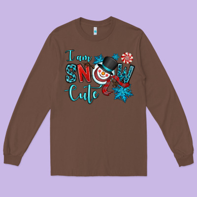 I Am Snow Cute Long Sleeve Tee Designed By Oliviacreatesart