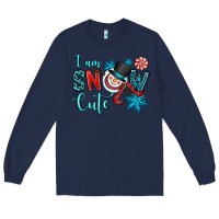 Navy i am snow cute Long Sleeve Tee - OliviaCreatesArt
